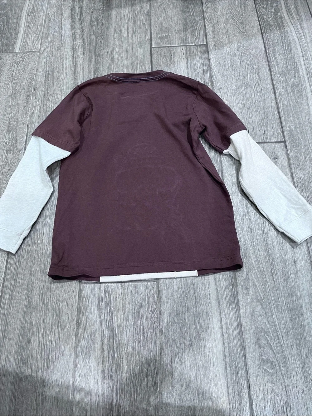 Gymboree Brown and Cream Polar Bear Ski Graphic Long-Sleeve Tee